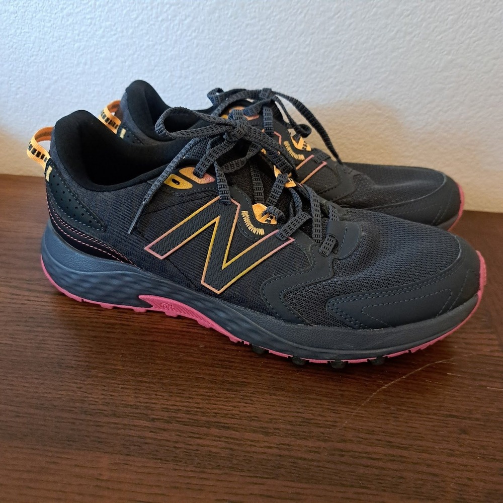 New Balance 410v7 Trail Running Shoes Womens Grey Pink Orange WT410CP7